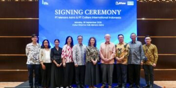 Signing Ceremony antara Astra Property dengan BTune dari Colliers Indonesia, Senin (28/9).